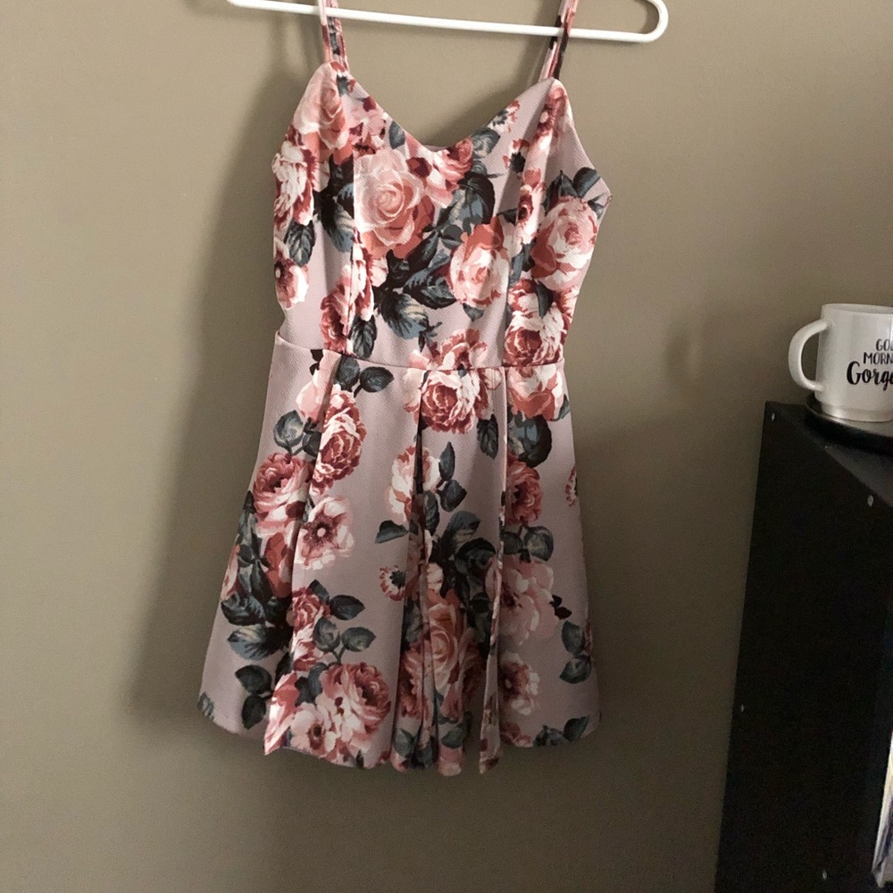 Lavender floral romper